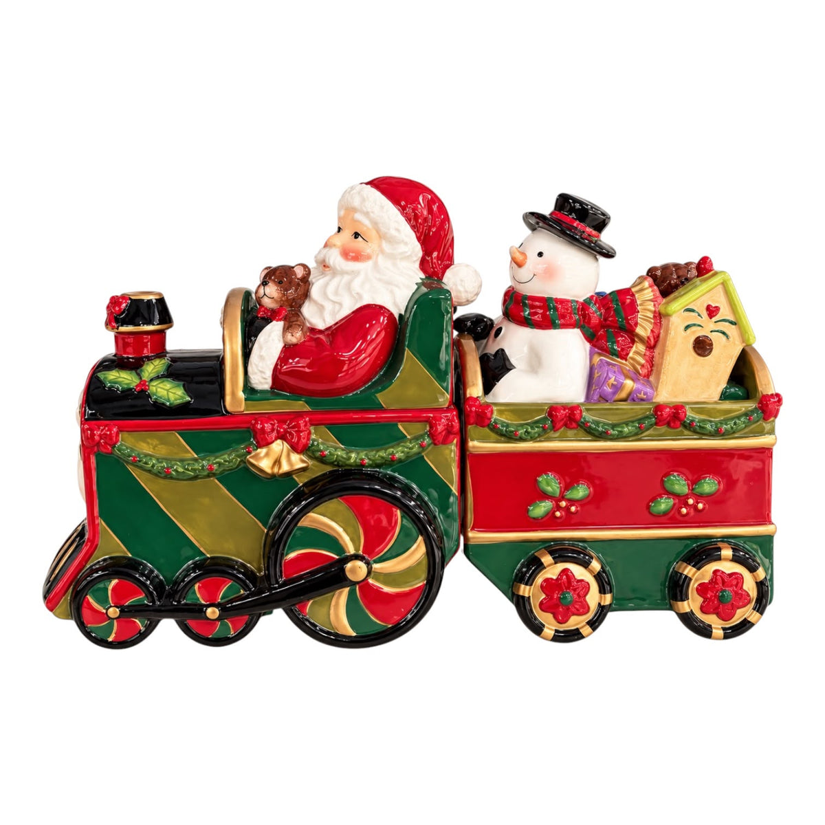 Trenino in Porcellana Natalizio con Babbo Natale - Henriette