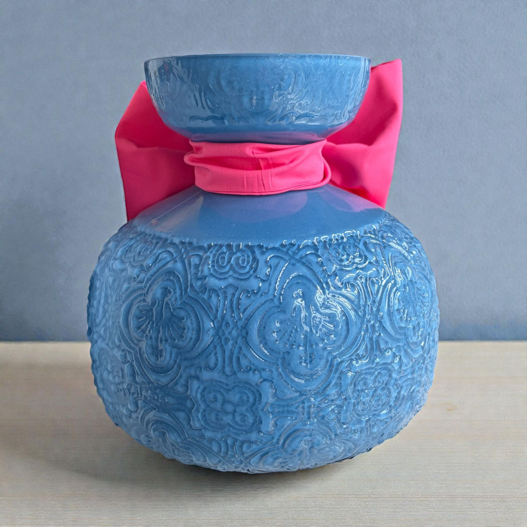 Vaso Decorativo in Vetro con Fiocco Elegante 22 h cm - Sara's Idea