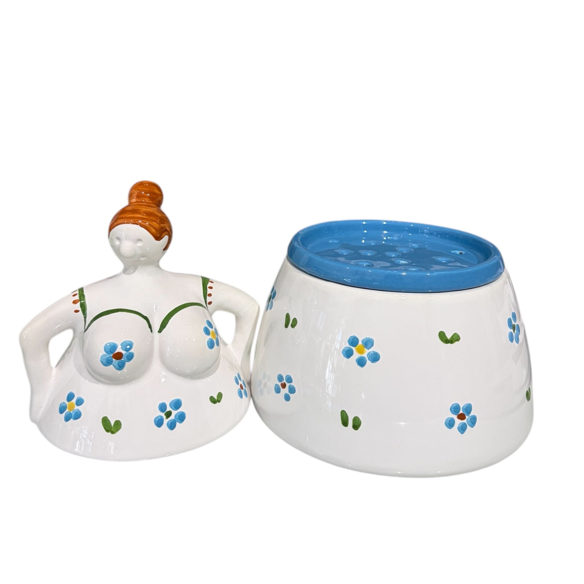 Porta Mozzarelle Sfizioso a Forma di Donna 16x16x22 h cm - Ceramiche Viva