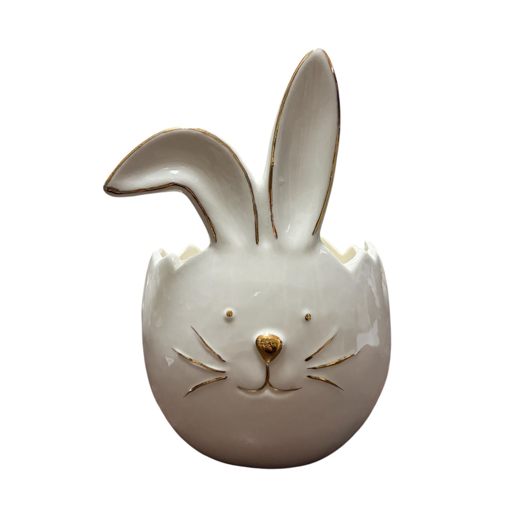 Cestino in Porcellana con Rifiniture Oro 18 h cm - L'arte di Nacchi