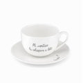 Tazza da Colazione in Porcellana con Piattino- La Porcellana Bianca