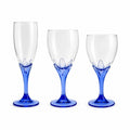 Set di 18 Bicchieri con Gambo Blu – Eleganza e Stile