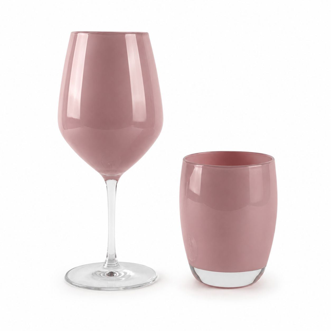 Servizio di 24 Bicchieri in Vetro Colorato Rosa Baby – Cristalleria Gi. e Gi.