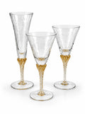 Set 18 pezzi  in Cristallo con Stelo Intrecciato e Incisione - Cristalleria Etruria