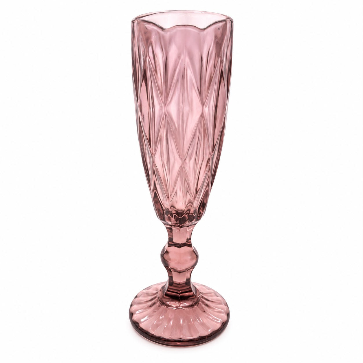 Set di Flute Color Ametista con Decoro Intarsiato - 12 Pezzi