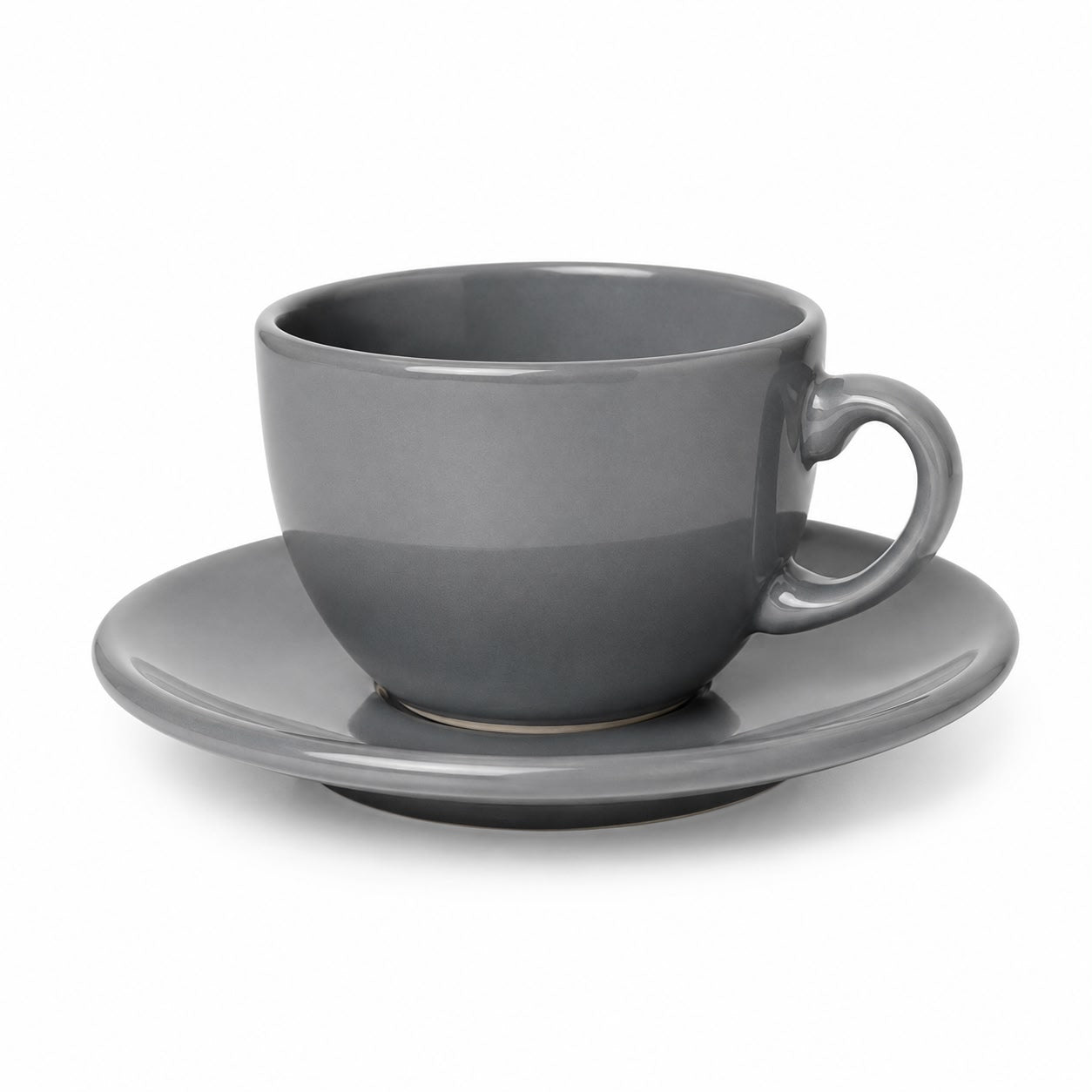 Set di 6 Tazzine da Caffè in Ceramica Celeste Polvere con Piattino – Vacchetti