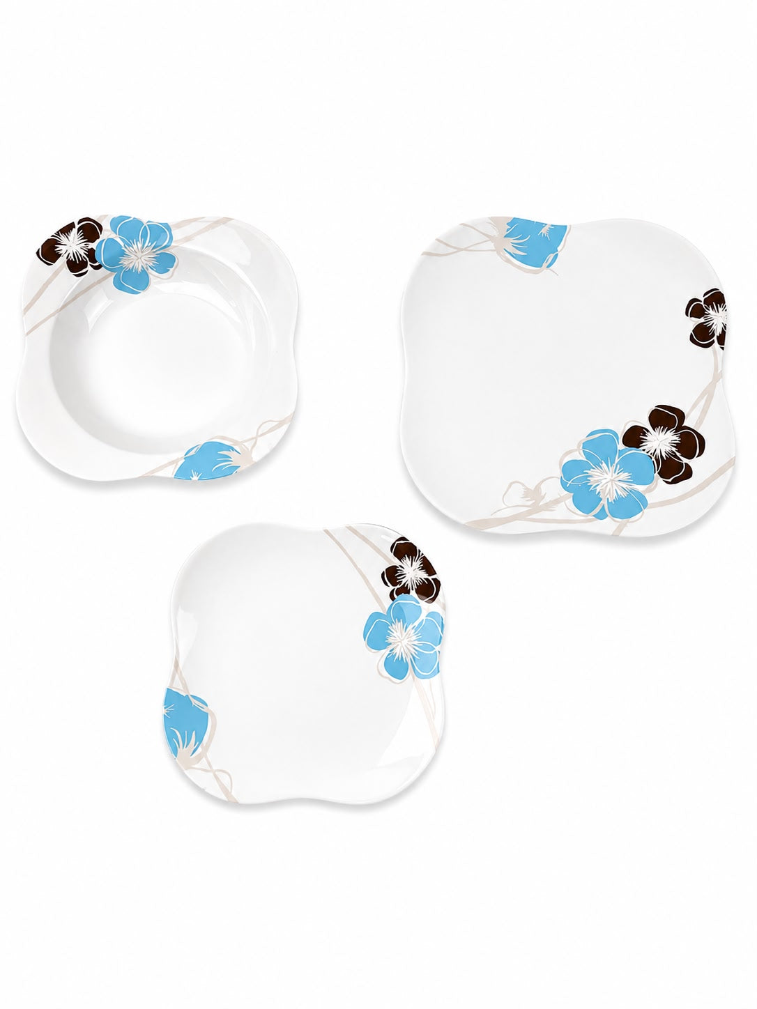 Servizio di Piatti 12 Posti in Porcellana New Bone China "Claudine" – Le Perle