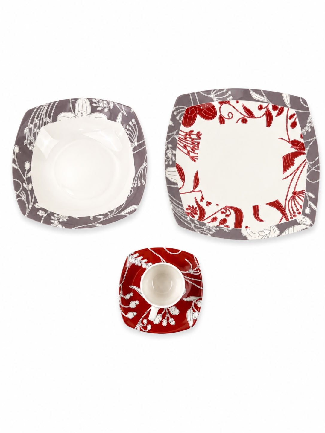 Servizio di Piatti 12 Posti in Porcellana New Bone China – Le Perle