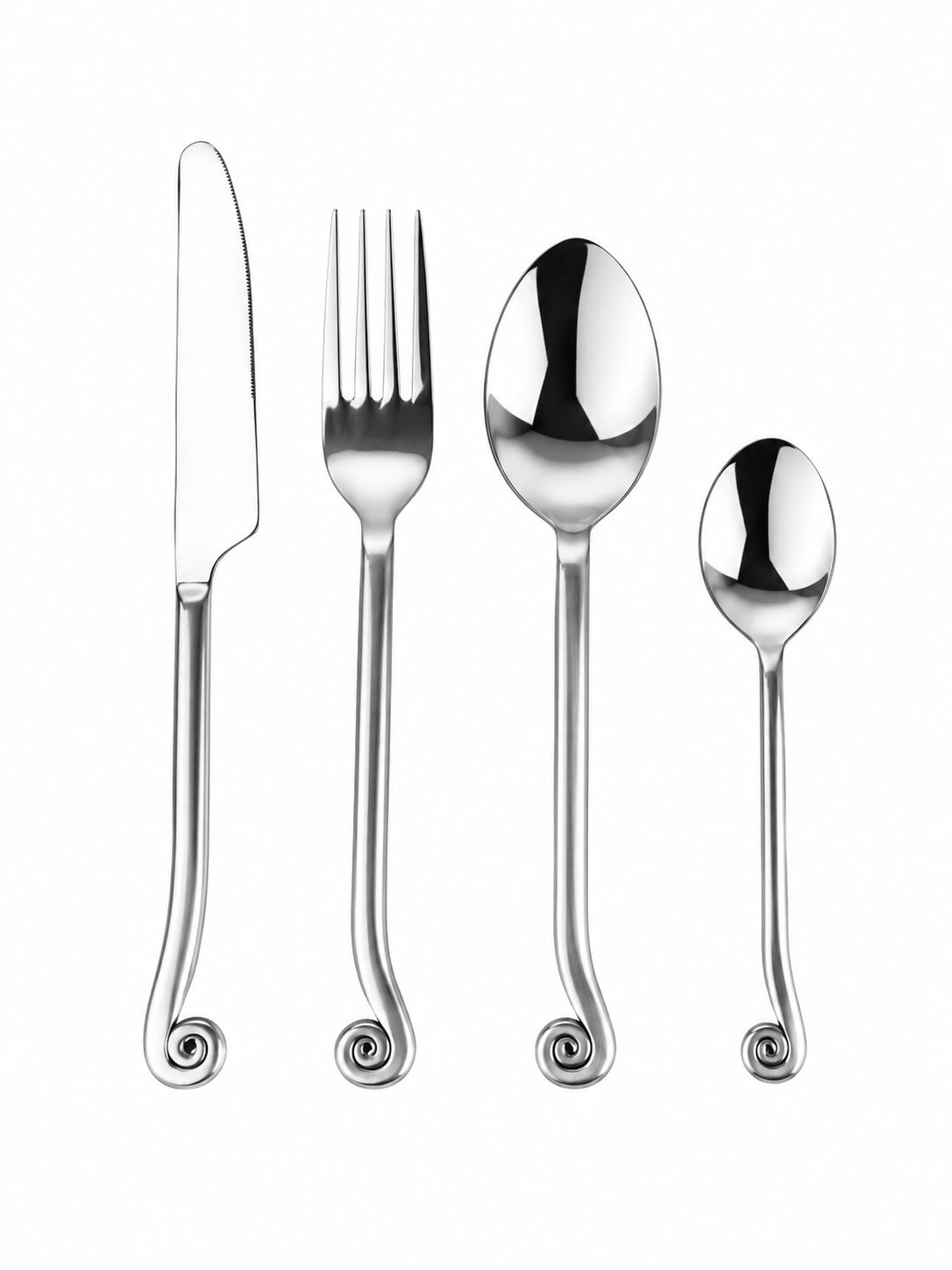 Set di 18 Posate  in Acciaio Inox con Ghirigoro Finale – Le Perle