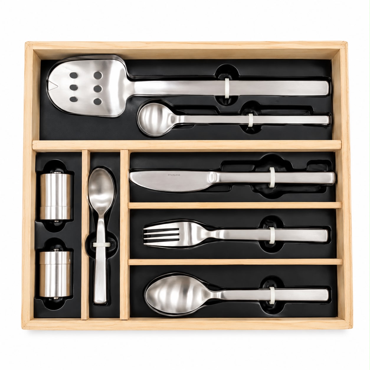Set per la Cucina in Acciaio Inox Satinato - 34 Pezzi
