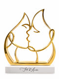Statuetta Due Volti Stilizzati Oro  28 x 30 cm - Bongelli Preziosi
