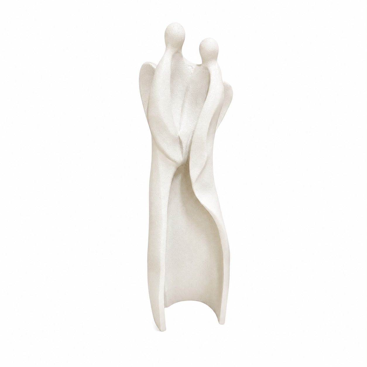 Scultura in Ceramica Grigia Raffigurante Due Angeli 41 cm– Lemir