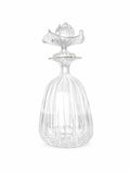 Bottiglia d'Arredo in Vetro Soffiato con Tappo a Fiore 30 h cm -O' Lavia Deco