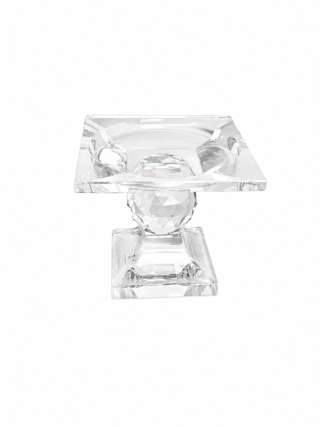 Porta Candela in Cristallo con Design Raffinato  10 h cm - Linea Hervit