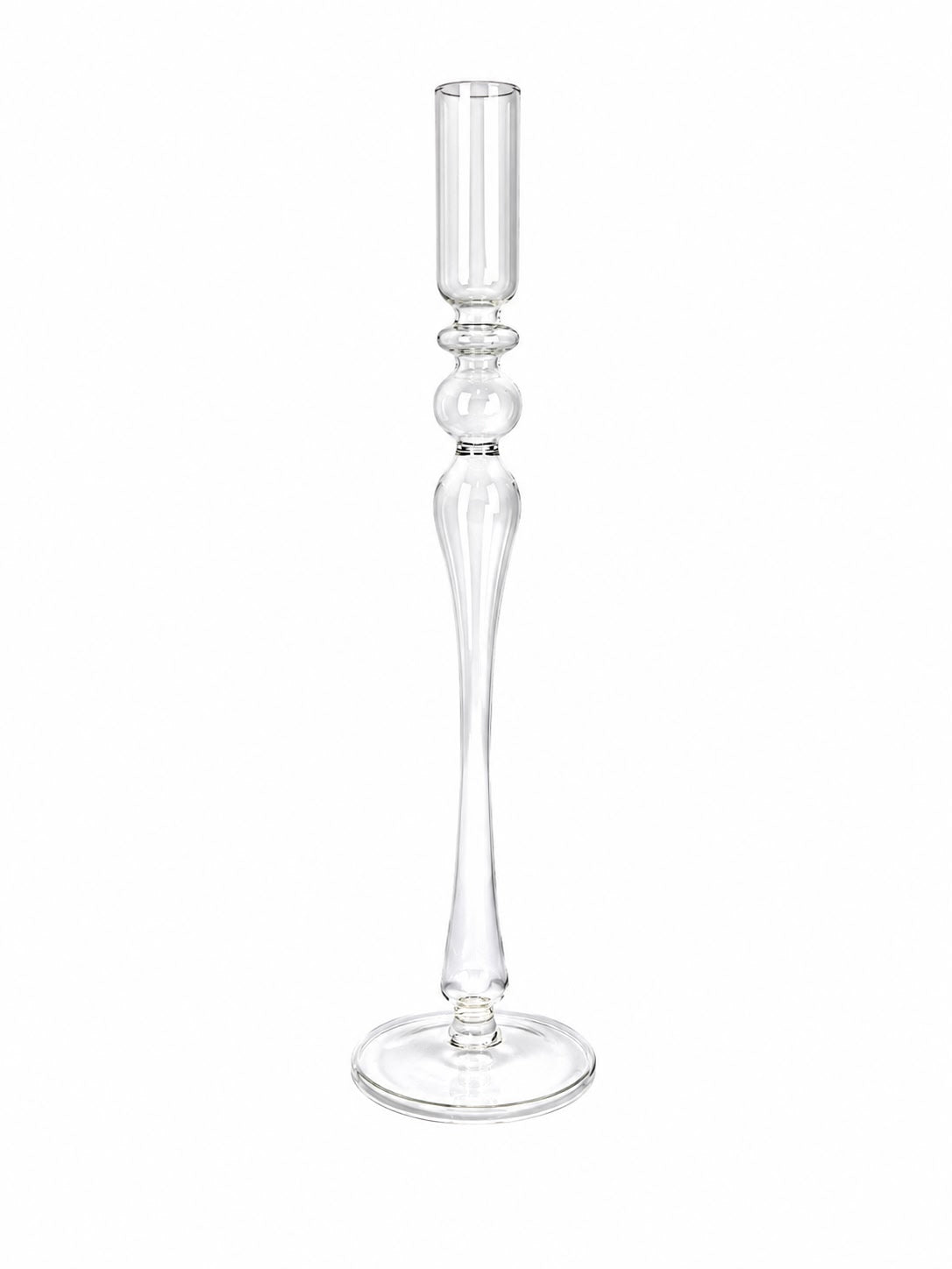Candelabro in Vetro Trasparente 38 h cm - Bruco