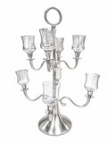 Candelabro Imponente a 8 Braccia in Acciaio Indiano  - In Art