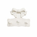 Decorazione da Muro Shabby Chic con Fiocco Romantico e Tre Appendini