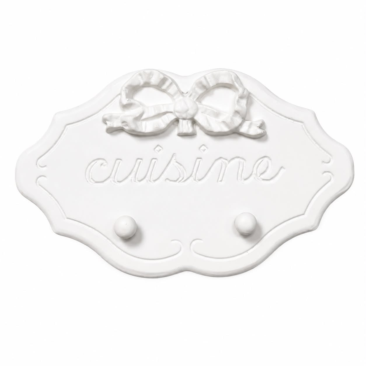 Decorazione da Muro “Cuisine” in Stile Shabby con Fiocco