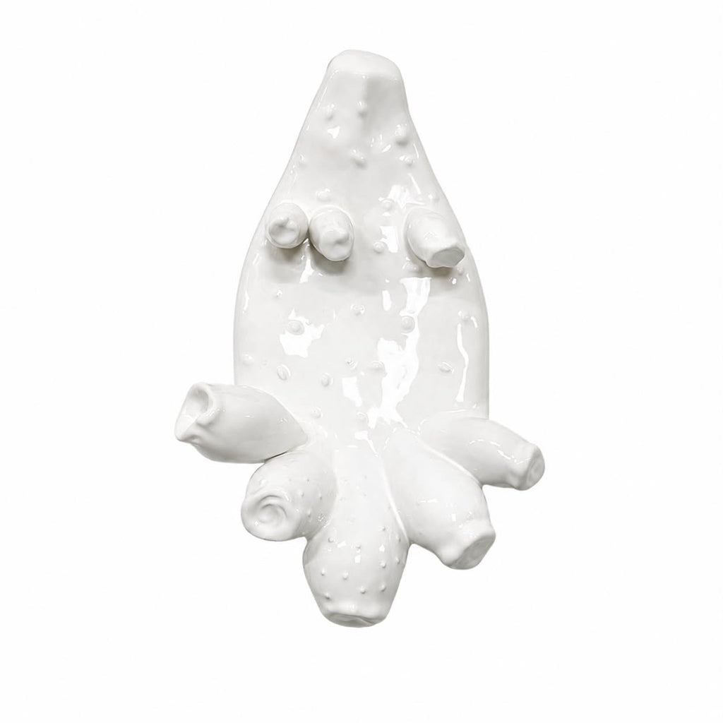 Decorazione da Parete in Ceramica a Forma di Foglia di Fico d’India