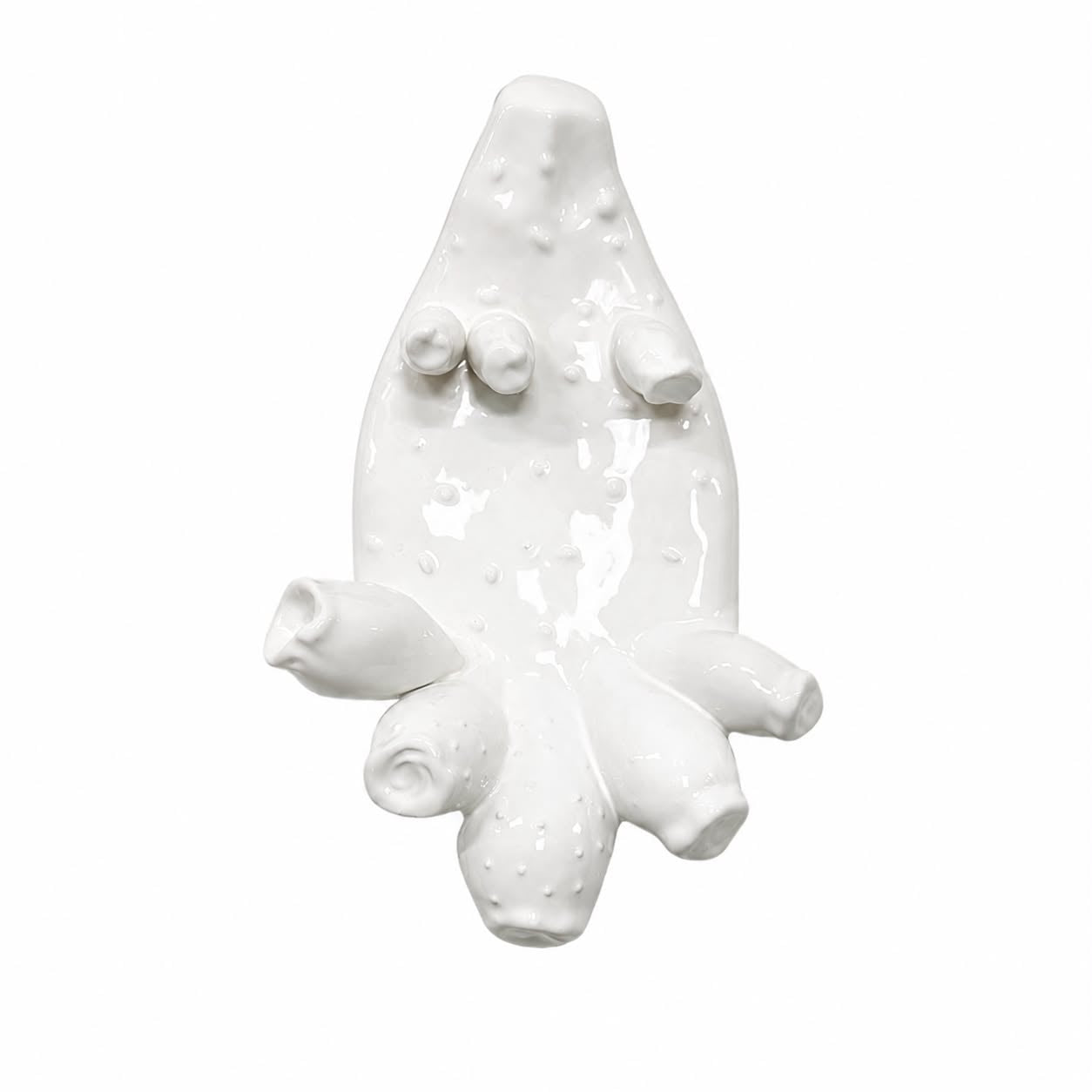 Decorazione da Parete in Ceramica a Forma di Foglia di Fico d’India