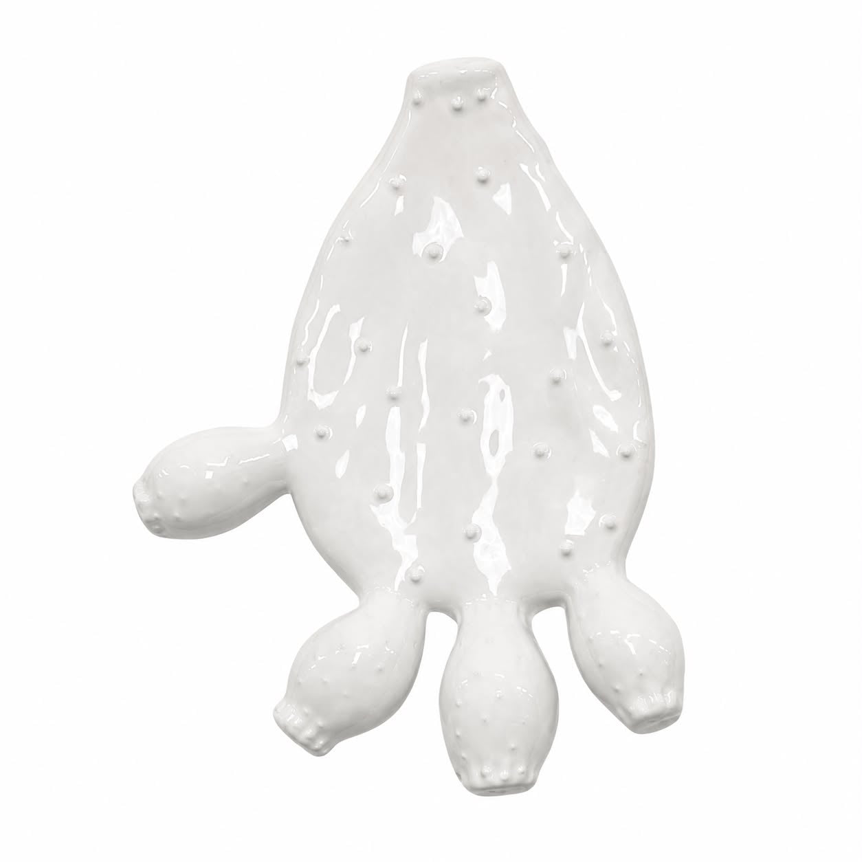 Decorazione da Parete in Ceramica a Forma di Foglia di Fico d’India