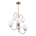 Lampadario a Sospensione con Sfere Bianco e Oro 75 cm - Light e Living