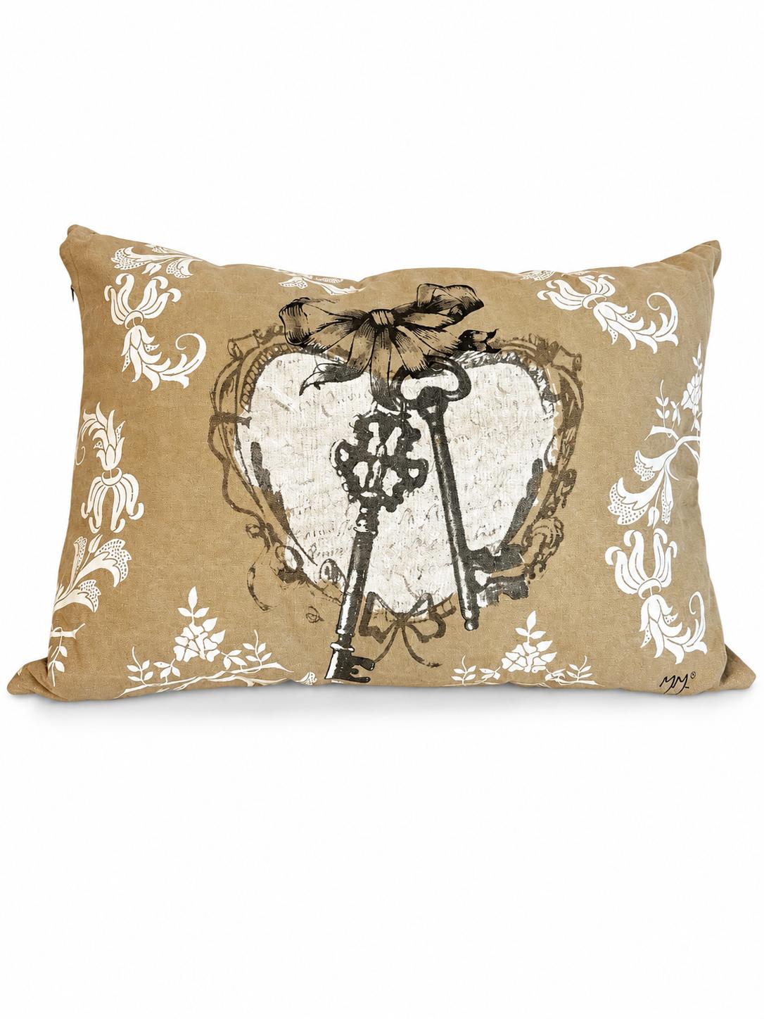 Cuscino Decorativo con Disegno Shabby 60x40 cm - Mathilde M