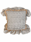 Cuscino Elegante con Volant 40x40 cm – Blanc Mariclò