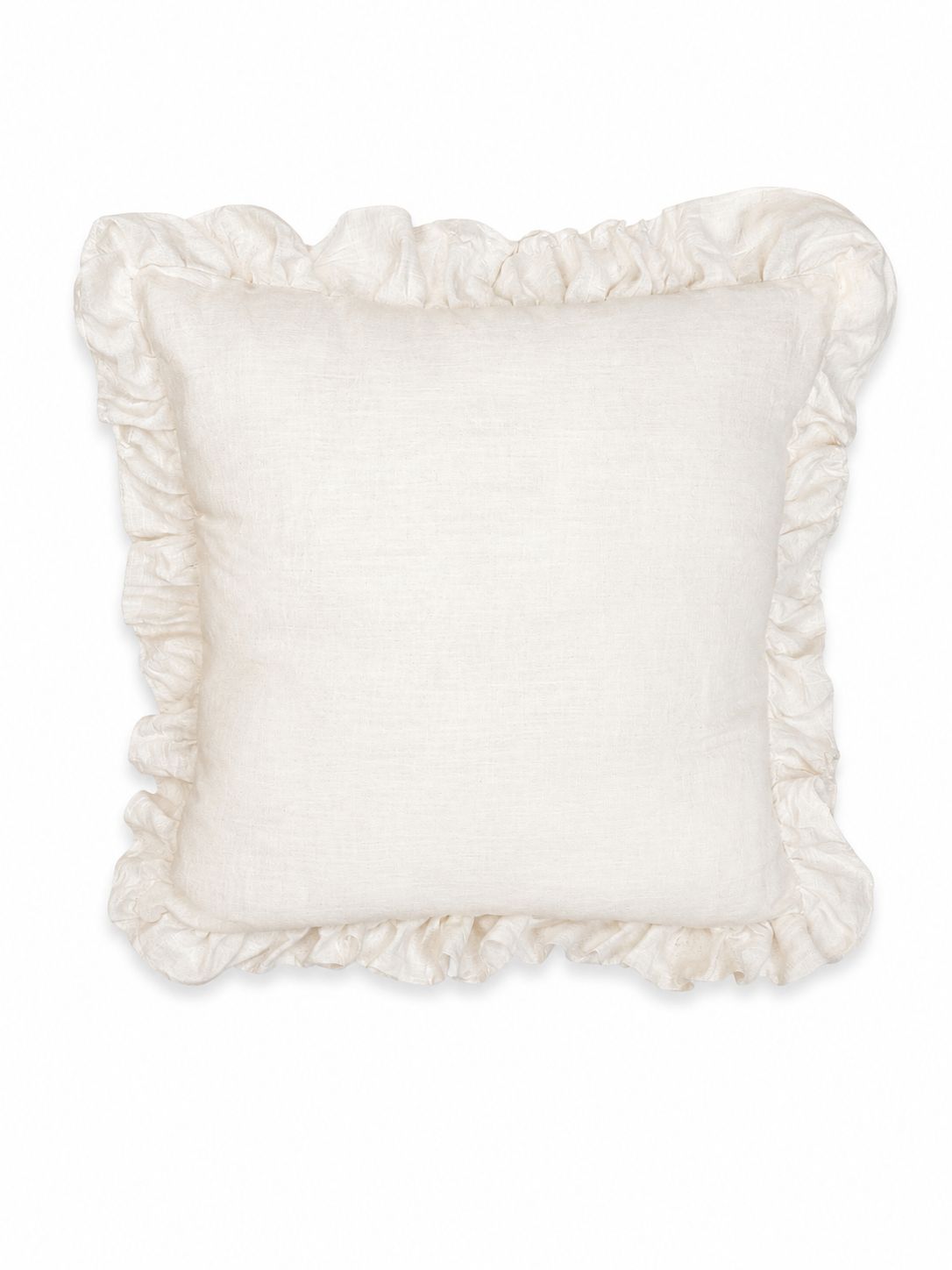 Cuscino in Cotone Bianco con Volant 40x40 cm - Clayre & Eef
