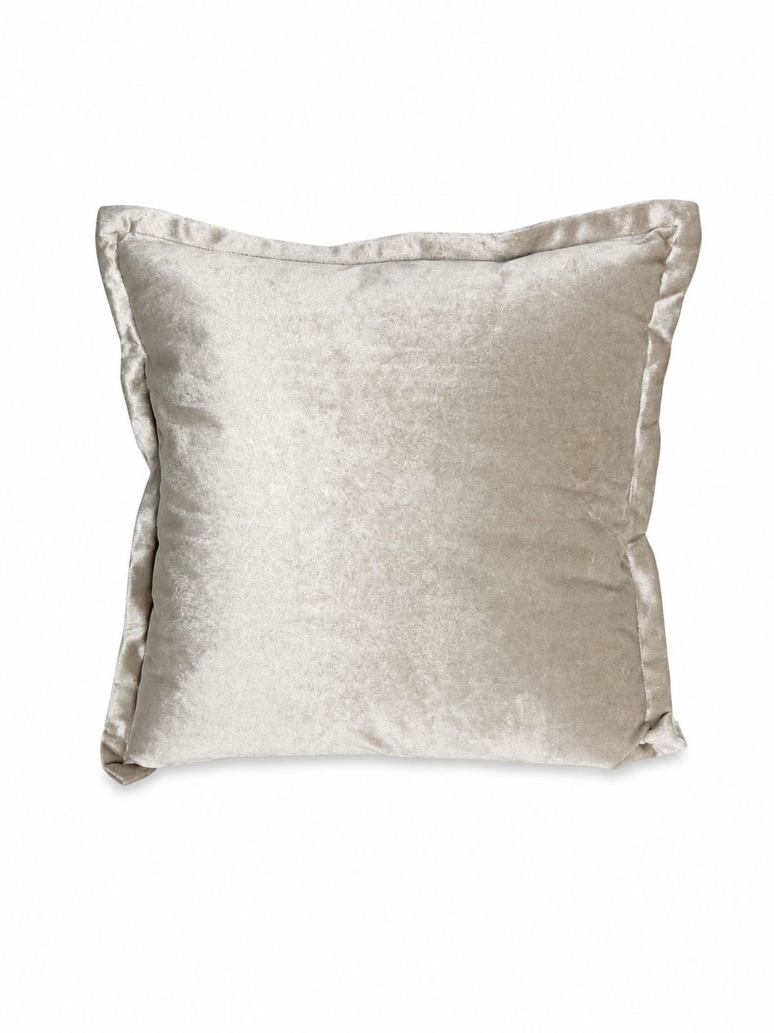 Cuscino in Velluto Beige con Volant Laterali 45x45 cm – Blanc Mariclò
