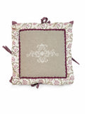 Cuscino Shabby  in Cotone con Ricamo Centrale 38x38 cm  - Alizéa