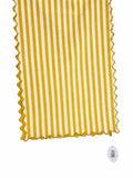 Runner in Cotone a Righe Giallo Ocra e Bianche 45x140 cm - Blanc Mariclò