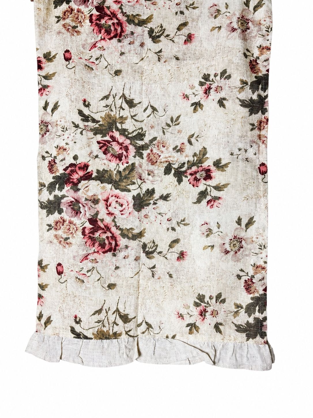 Runner in Cotone Beige con Stampa Floreale 45x150 cm - Blanc Mariclo
