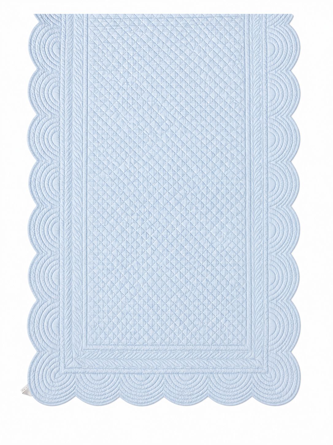 Runner in Tessuto Trapuntato Celeste Polvere 45x140 cm - Blanc Mariclo