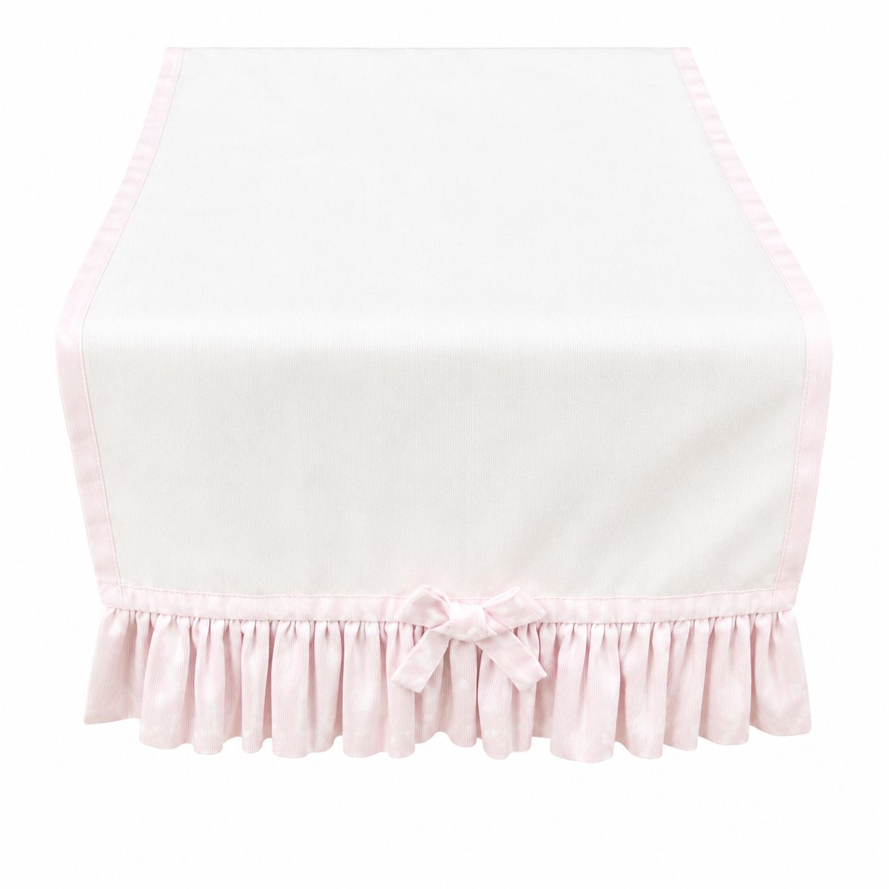 Runner Shabby Chic Rosa con Fiocco e Gala 40x140 cm - In Art