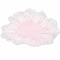 Tris di Centri in Cotone Rosa con Pizzo Artigianale