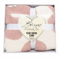 Plaid Panna con Cuori Rosa Antico 140x170 cm - Blanc Mariclò