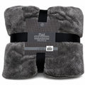 Plaid Singolo Soffice Grigio 150x125 cm - Home Edelweiss
