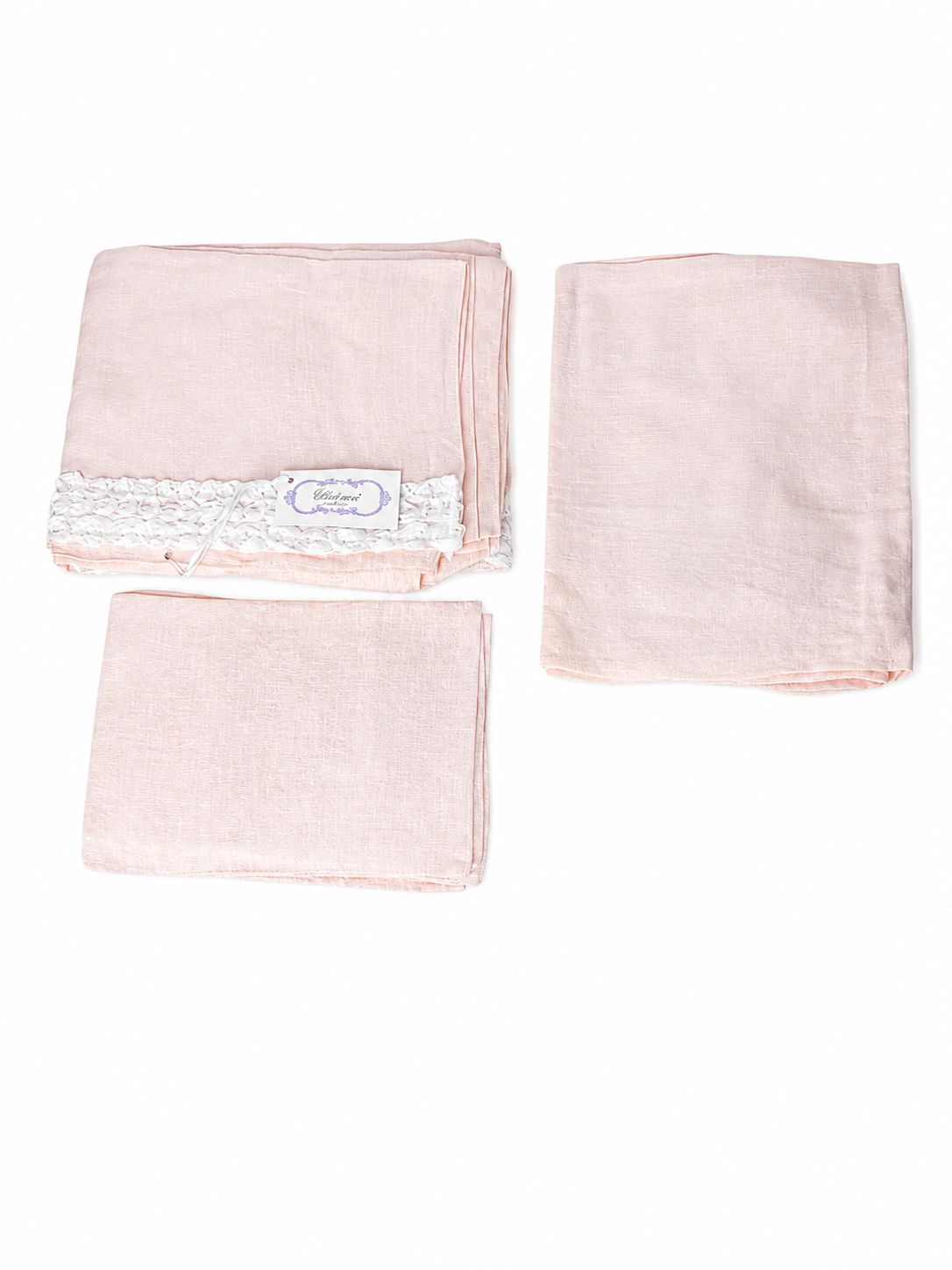 Set Lenzuola Lettino con Rose Ricamate in Rilievo – Chez Moi