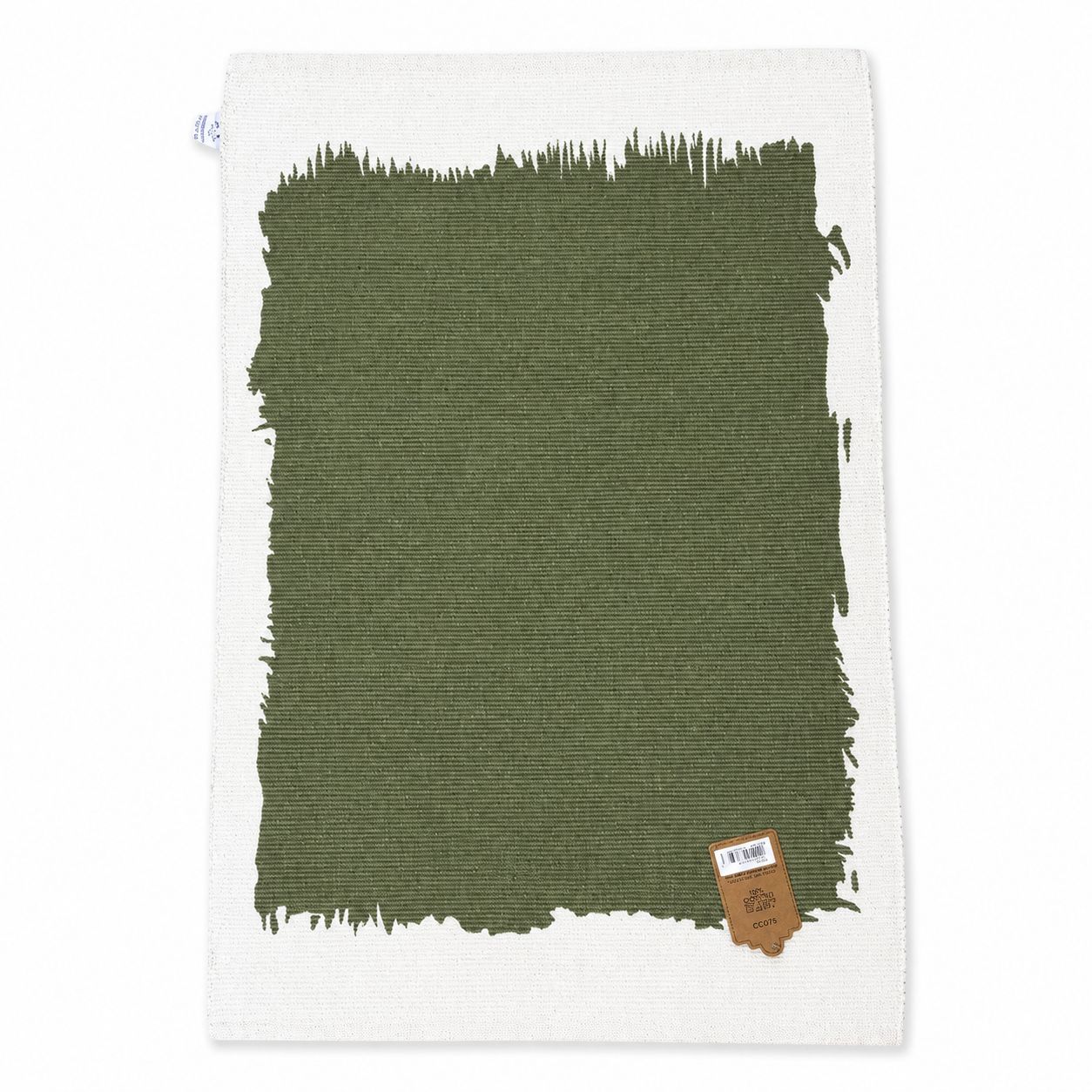 Tappeto "Paint" in Cotone Verde 90 cm - Blanc Mariclo