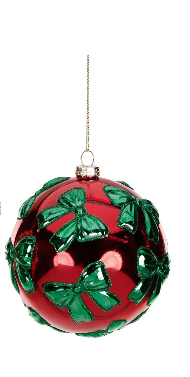 Sfera Decorativa in Vetro con Fiocchi 10 cm - Goodwill