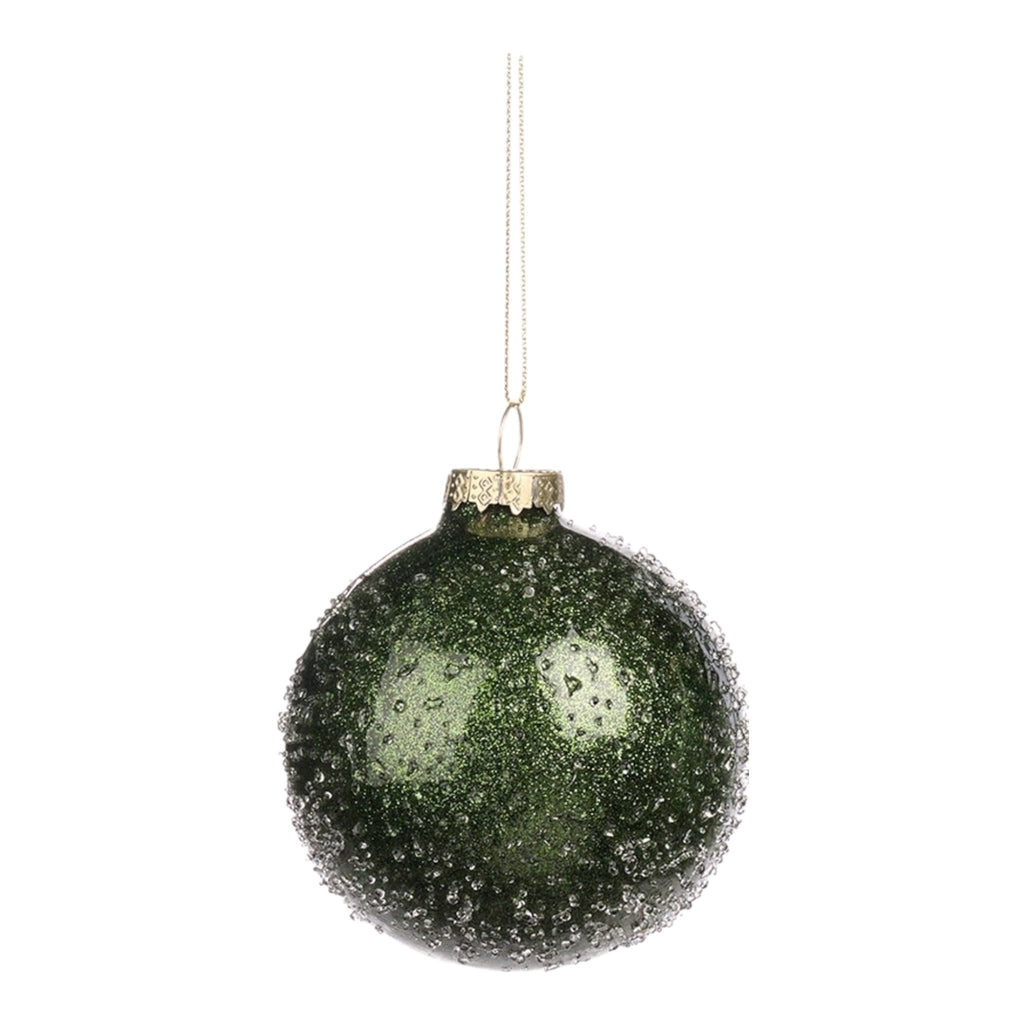 Decorazione per Albero in Vetro Verde con Effetto 3D 8 cm - Goodwill