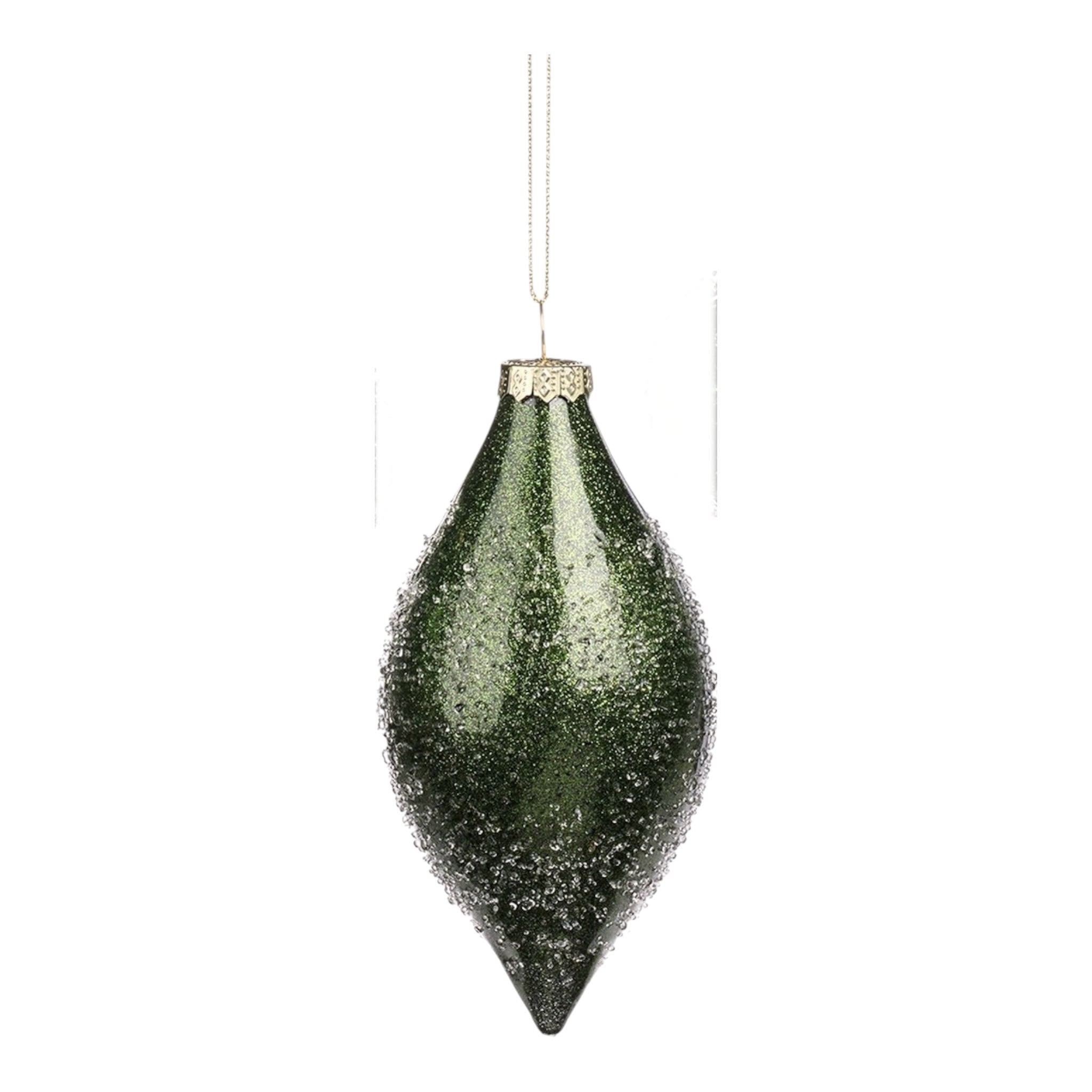 Decorazione per Albero in Vetro Verde con Effetto 3D 8 cm - Goodwill