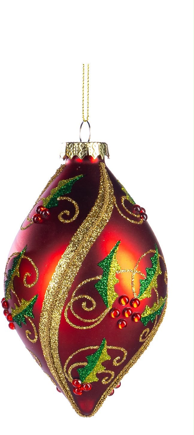 Decorazione per Albero in Vetro Opaco Rosso 11.5 cm - Goodwill