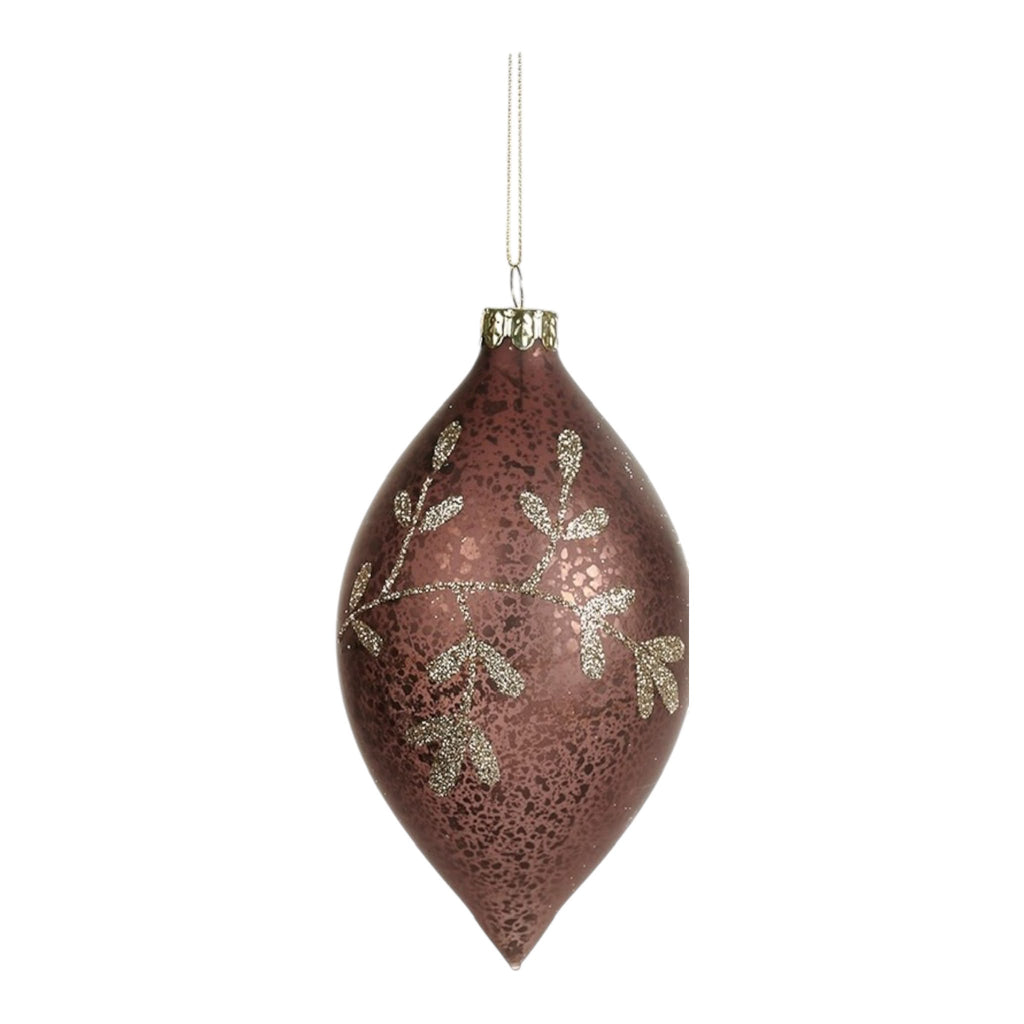 Decorazione in Vetro Opaco Bronzo con Dettagli Oro 10 cm - Goodwill