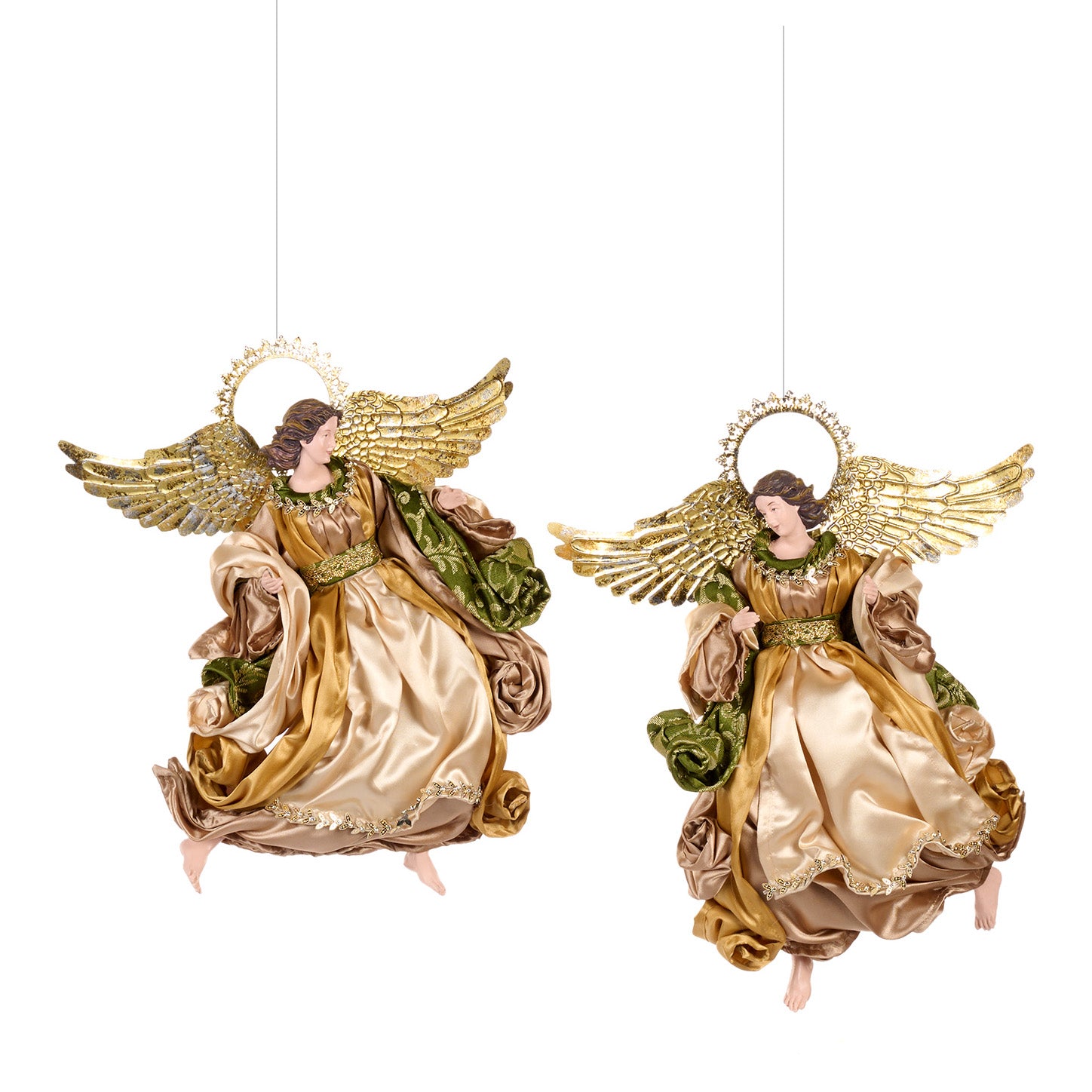 Angelo in Resina con Abiti In Tessuto 39 cm - Goodwill