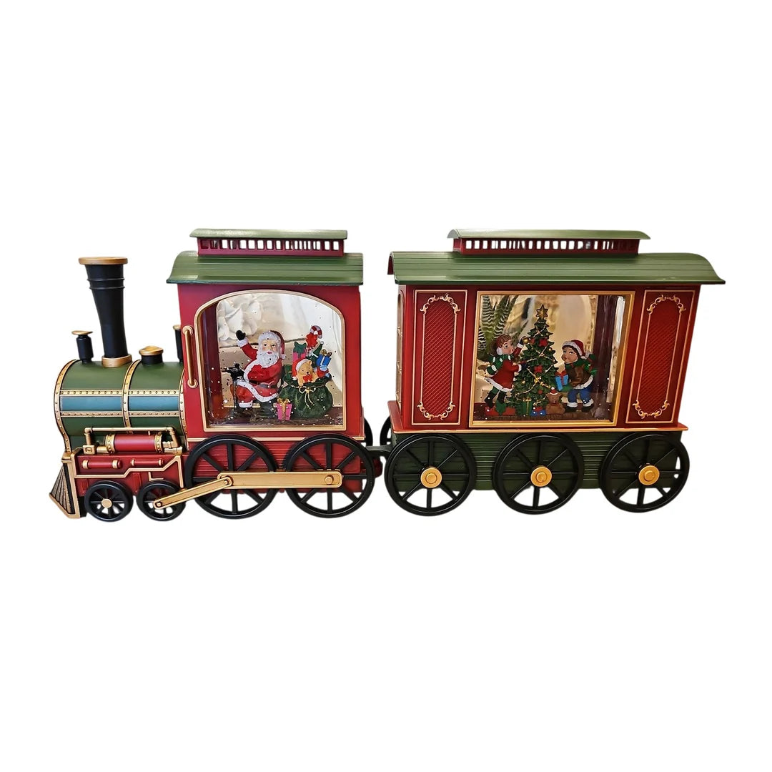 Treno di Natale in Resina con Luci LED e Musica - L'Arte di Nacchi