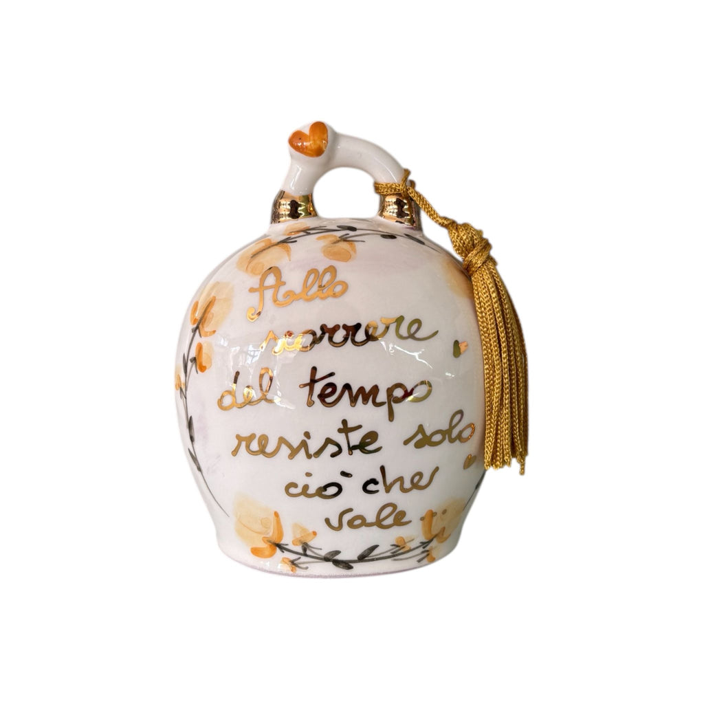 Campana in Ceramica di Capodimonte Dipinta a Mano 12 cm – Ely Art