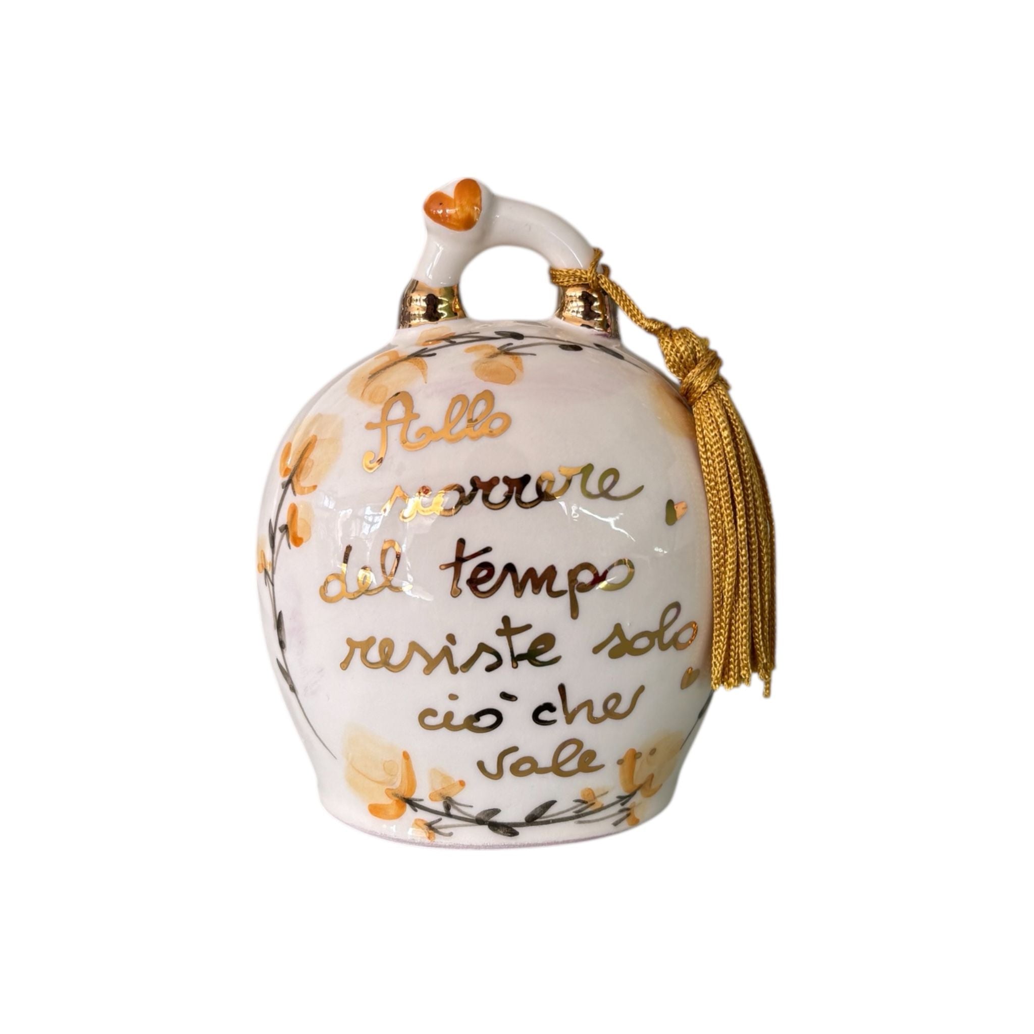 Campana in Ceramica di Capodimonte Dipinta a Mano 12 cm – Ely Art