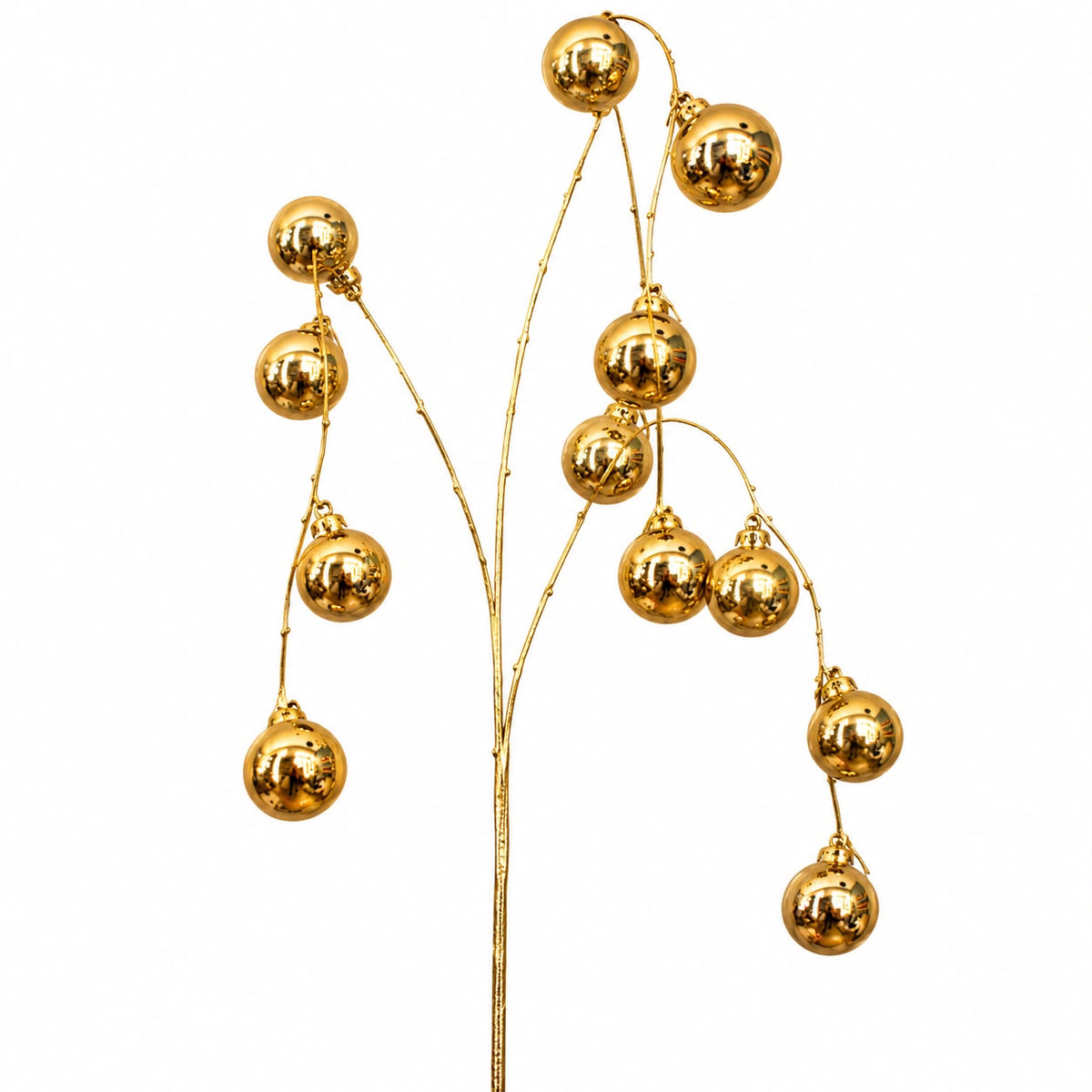 Ramo Decorativo in Plastica con Sfere Oro 95 cm - Fiori di Lena